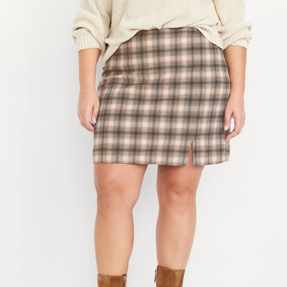 NWT old navy 3x plaid mini skirt